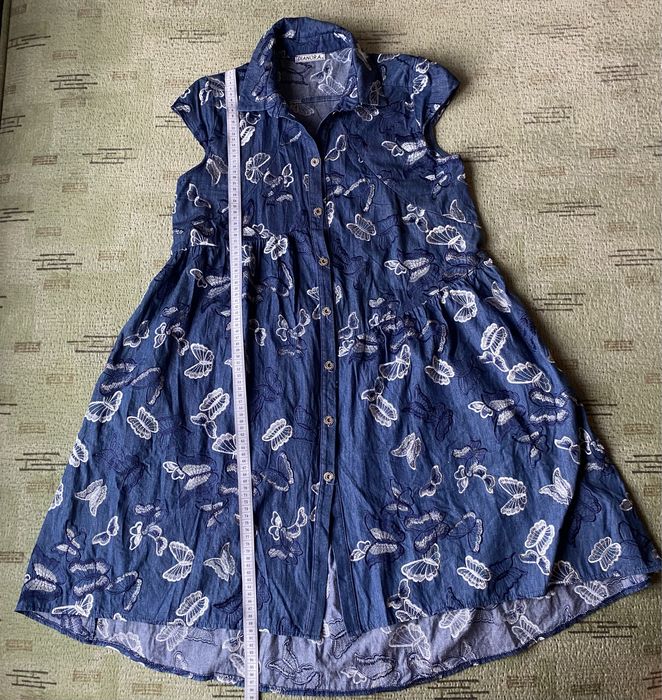 Плаття котонове з вишивкою для вагітних та годуючих.