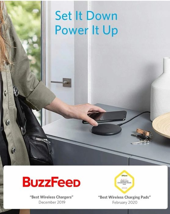 Ładowarka indukcyjna Qi Anker 314 PowerWave PAD 10W + kabel 120cm A250