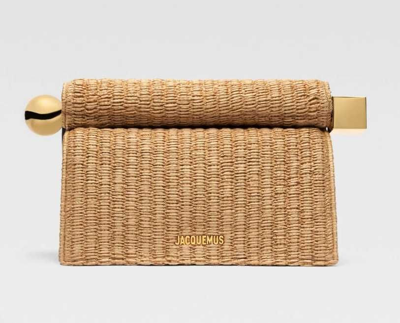 Сумка клатч из рафии Jacquemus la Croisière