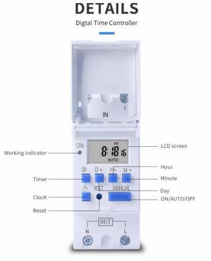 Interruptor de tempo digital relé