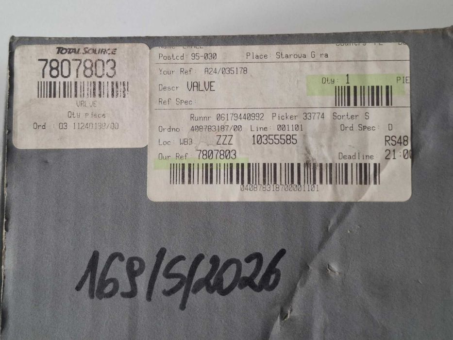 Zawór hydrauliczny WALVOIL |NOWY| Kod: 169/S/2026