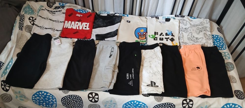 T-shirt e calcoes 11/12 anos