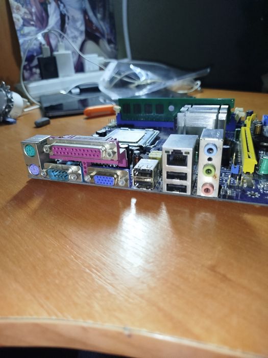 Комплект мат. плата + проц + озу(775)сокет