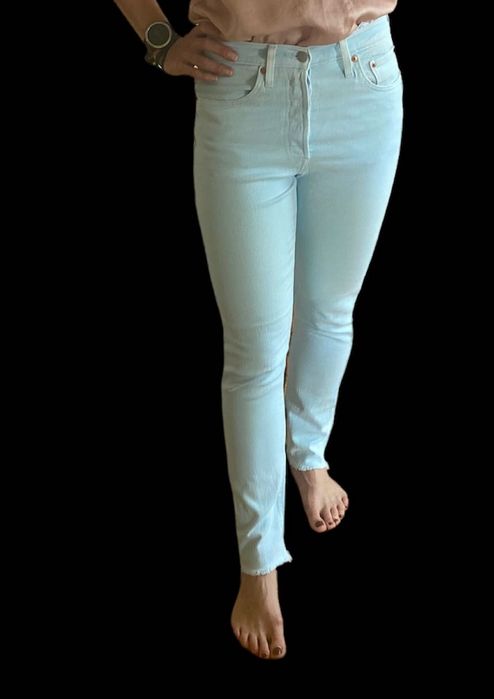 Levi’s 501 skinny 25/30 błękitne jeans spodnie