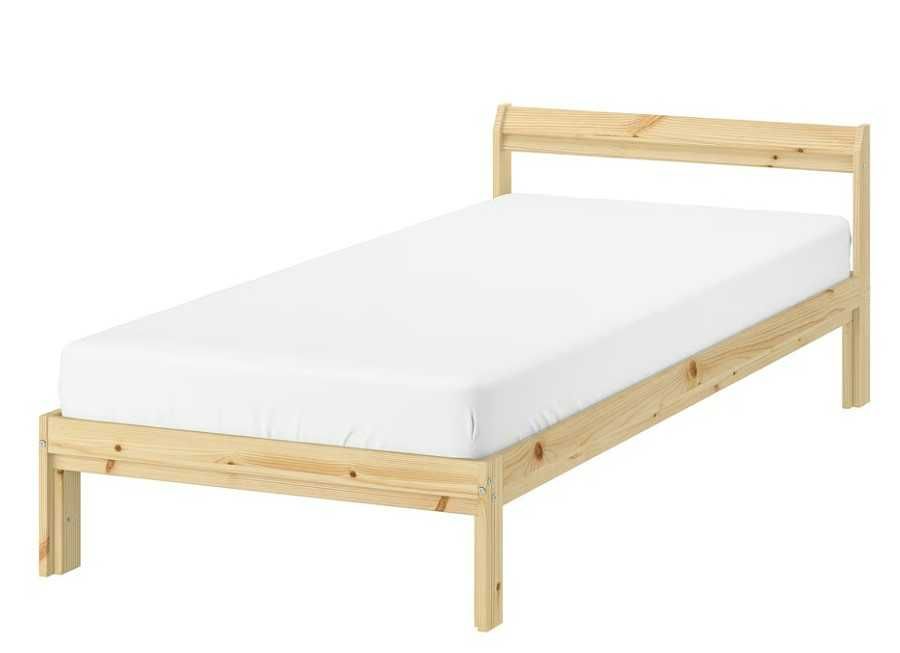 materac sprężynowy VADSÖ i rama łóżka NEIDEN 90x200 stan bardzo dobry