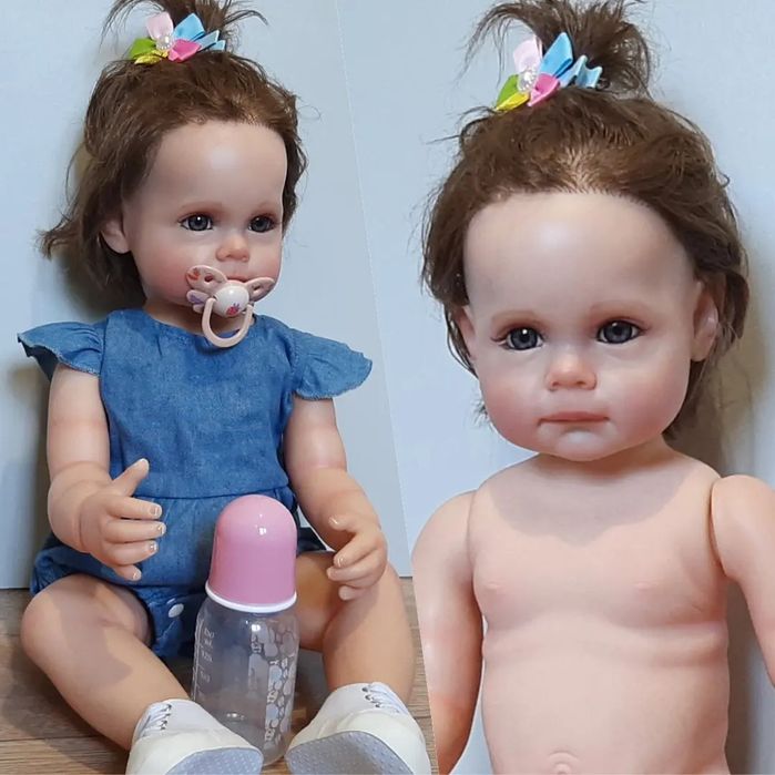 Силиконовая кукла реборн 55 см .Оригинал.3D рисунок,вены