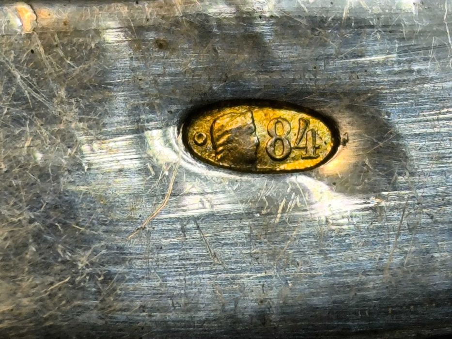 Серебряная большая брошь 84 пробы