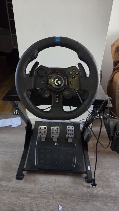 Pack Sim Racing: Volante Logitech G923 + Pedais + Shifter + Suporte Vevor Dobrável (PS5 / PS4 / PC)
