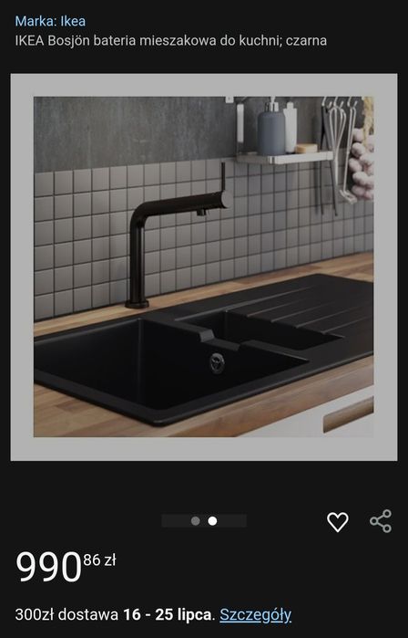 Bateria do kuchni Ikea Bosjon