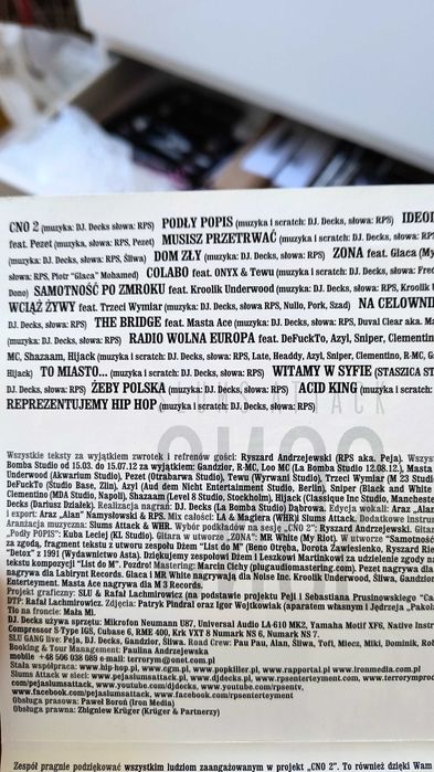 Slums Attack Cno2 1 wydanie stan idealny Dj.Decks Peja Pezet Onyx Tewu