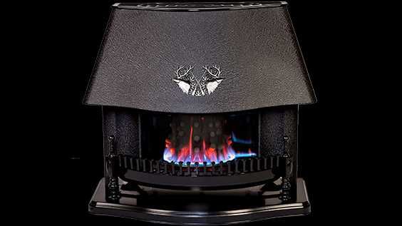 Kominek gazowy LaPiramide 9,9 kW, elegancki grzejnik na butle LPG i GZ