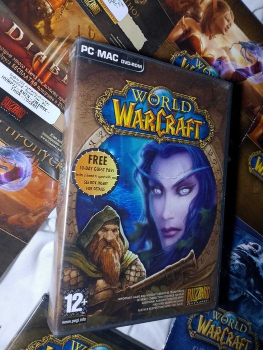 dvd диск игра World of Warcraft и дополнительные буклеты