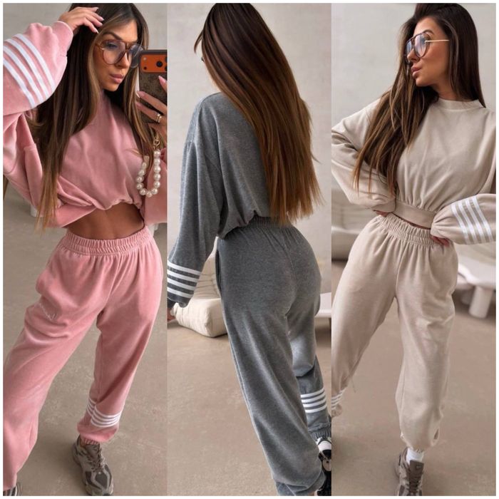 Велюровий костюм з лампасами