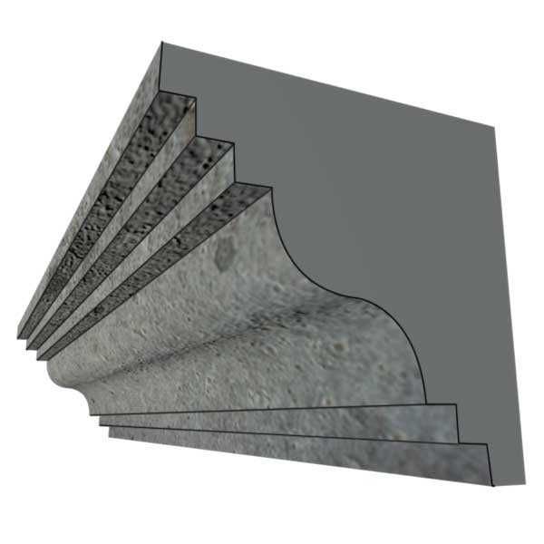 Molde cornijas para cofragem betão em esferovite modelo P4