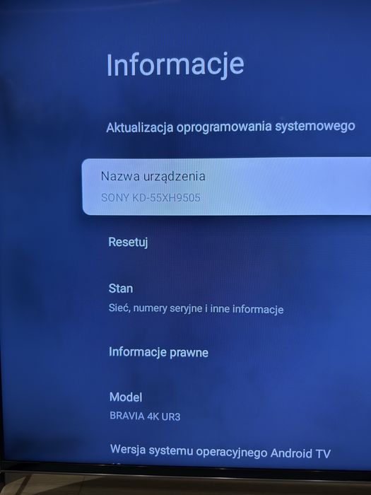 Telewizor Sony Bravia KD-55XH9505 55” – Smart TV Android, 4K HDR