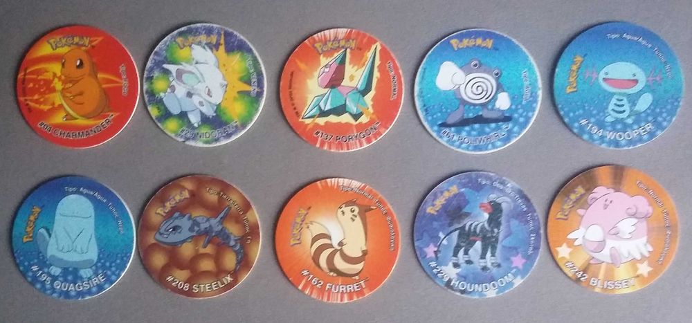 Lote de Tazos Pokemon brindes da Matutano