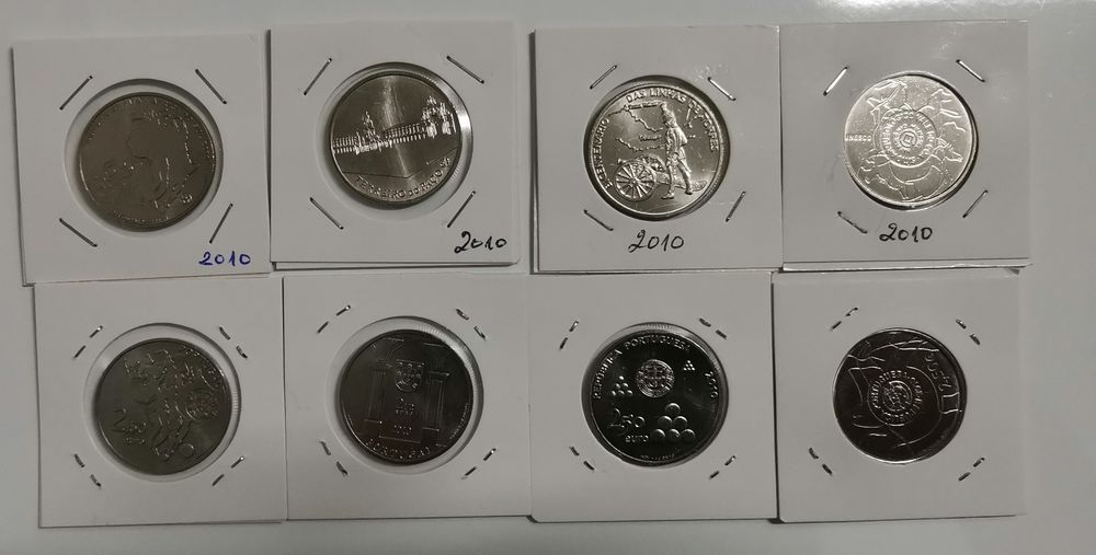 Conjunto das 4 Moedas de 2,5€ - Portugal 2010
