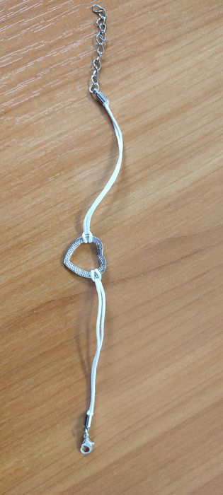 Bransoletka. Metal plus sznurek. 24cm.