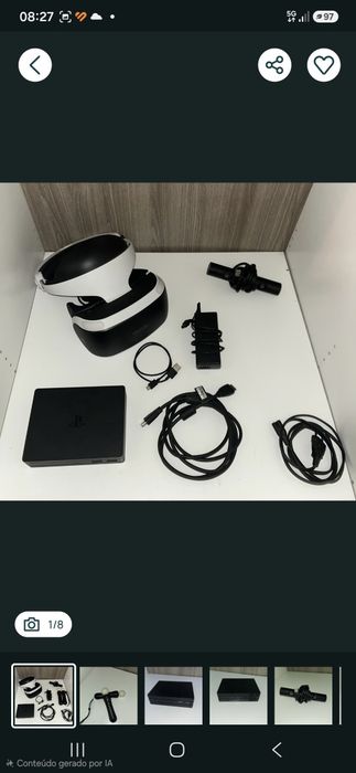 Conjunto  Vr para PS4 e PS5 sem Caixa sem  Riscos.