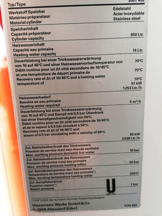 Bojler nierdzewny 500 L VIESSMANN wężownica GWARANCJA