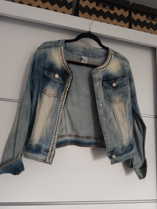 Katana jeansowa, krótka