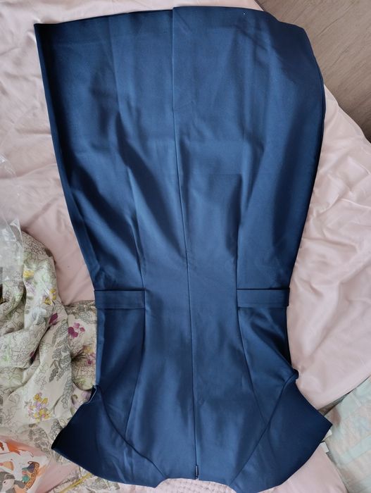 Mango  L/XL 40/42 sukienka granatowa dopasowana do pracy do biura