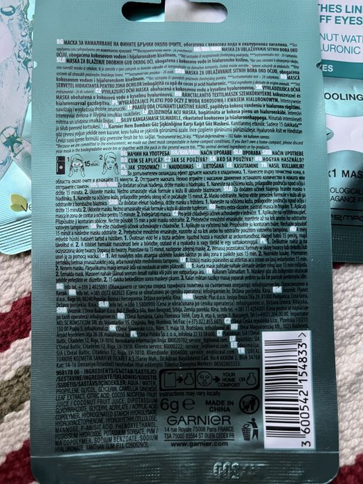 Garnier hydra bomb maseczka na plachcie