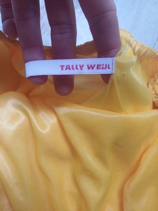 Sukienka Tally Weijl styl hiszpański żółta latino XS,S.