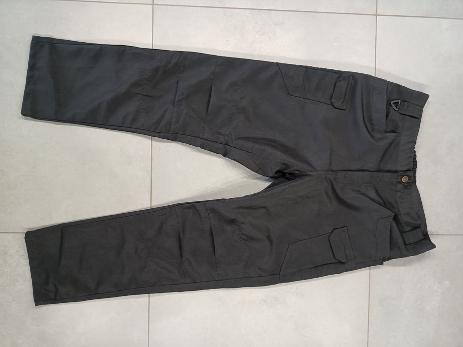 Spodnie taktyczne męskie roz. 3XL bojówki BDU czarne materiał ripstop super stan XXL