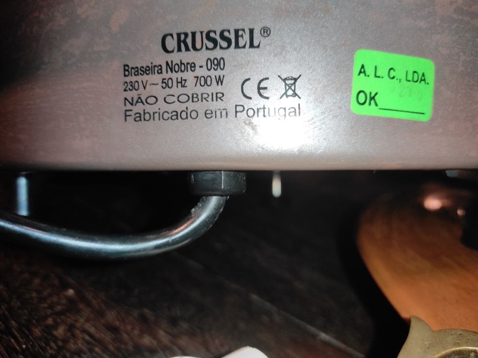 Braseiro em cobre, com pegas em bronze + braseiro eléctrica.