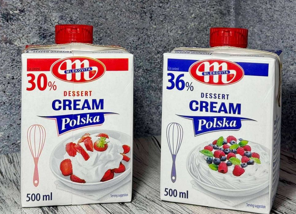 Вершки Mlekovita 30 та 36 % 500 мл