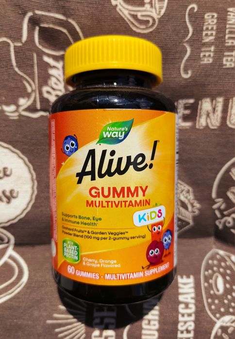 Alive kids вітаміни для дітей дитячі мультівітаміни мармеладки жуйки детские витамины для детей желейки 60 90 120 шт