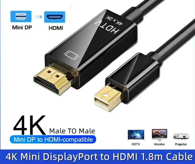 Кабель Mini DisplayPort HDMI 4K Thunderbolt MacBook 1.8 м
