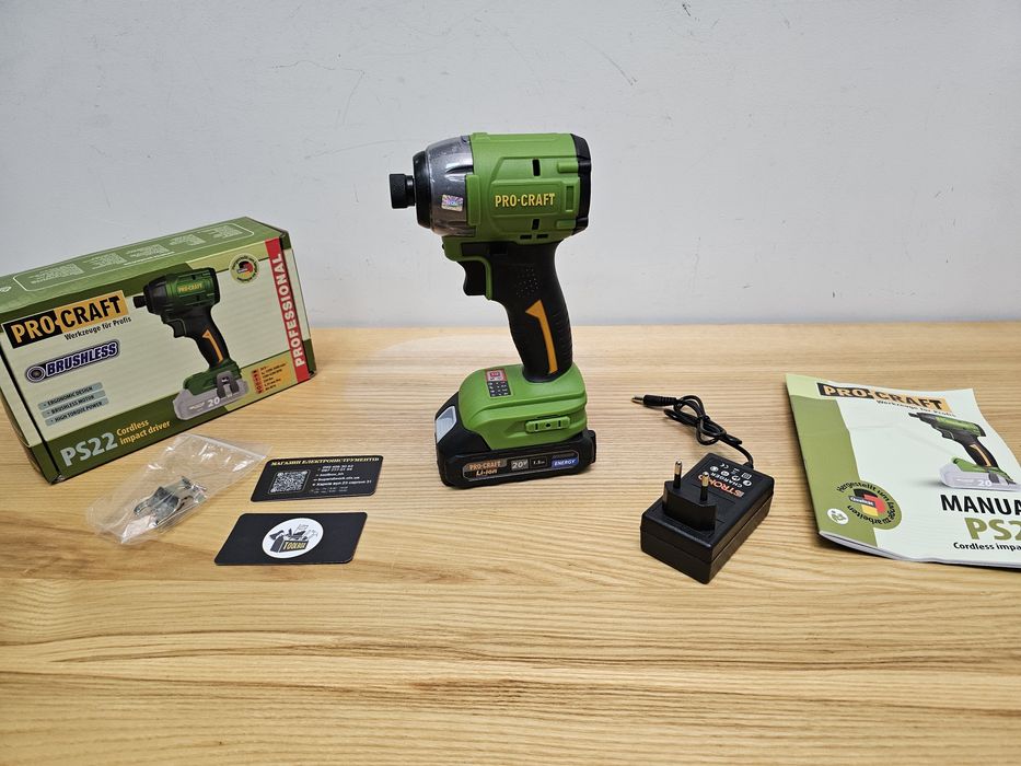 Импакт ProCraft PS22 +Акб+з.у Винтоверт Бесщеточный Гарантия 36мес