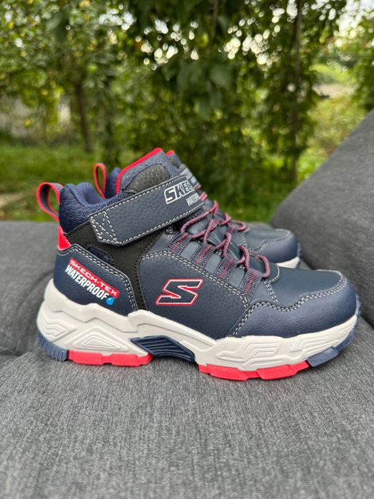 Детские демисезонные ботинки на липучках Skechers 30/31/32/33р