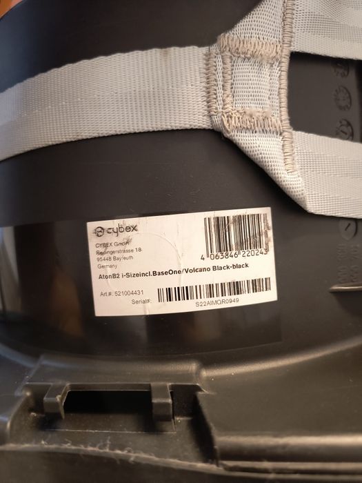 Nosidełko, isofix, pasy, Cybex Aton, baza,