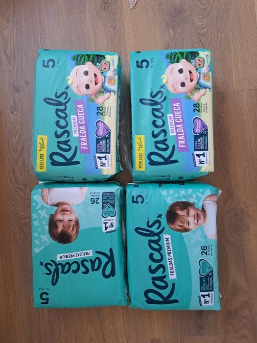 Fraldas e Fraldas Cueca Rascal tamanho 5