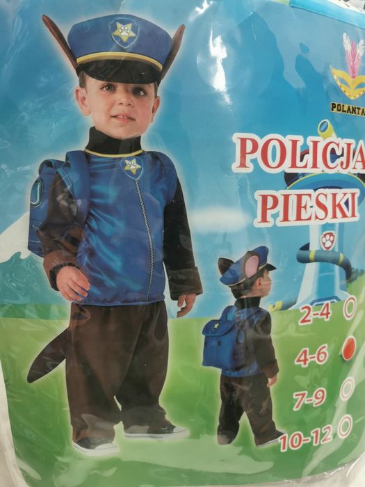 Strój na bal przebierańców piesek Chase psi patrol
