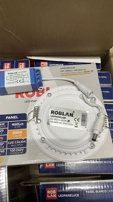 Roblan LED Panel Ledpanel6bb, 6500K Cool White426579839346298883