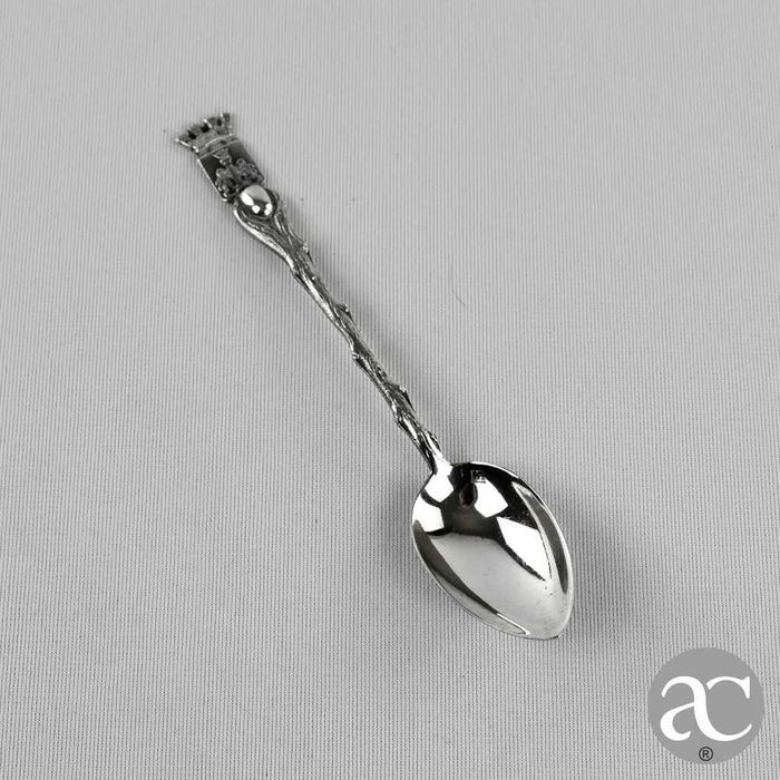 Colher de Souvenir forma de folha brasão e inscrição no cabo “Ajaccio”