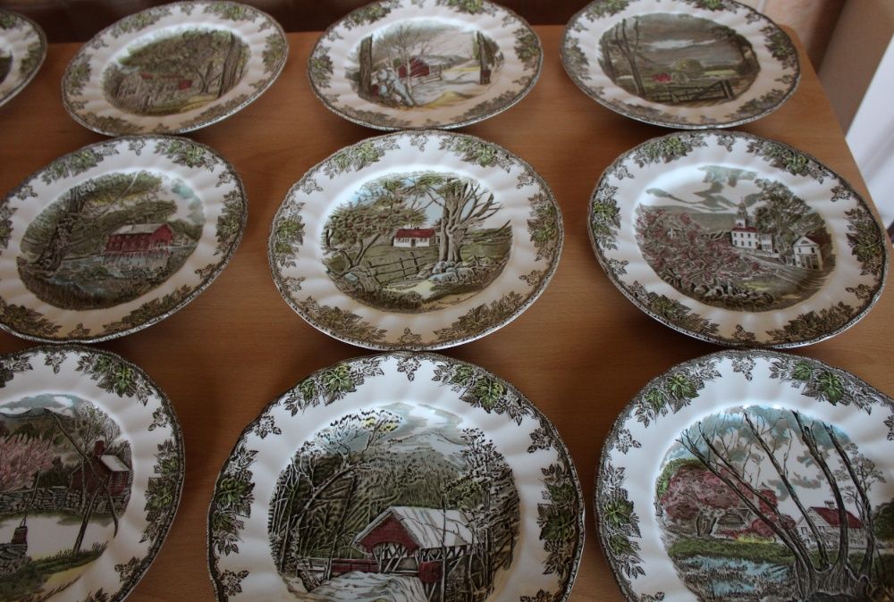 Conjunto 12 pratos em porcelana Johson Bros (NOVOS)