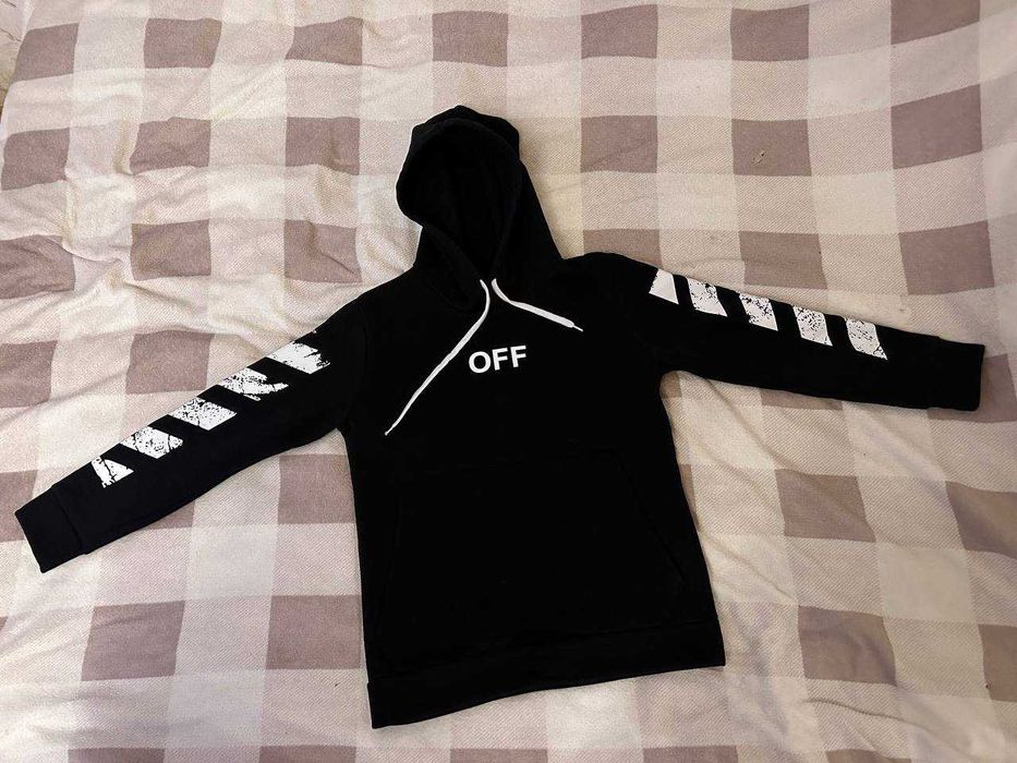 Тепла зимова кофта (худі) OFF WHITE