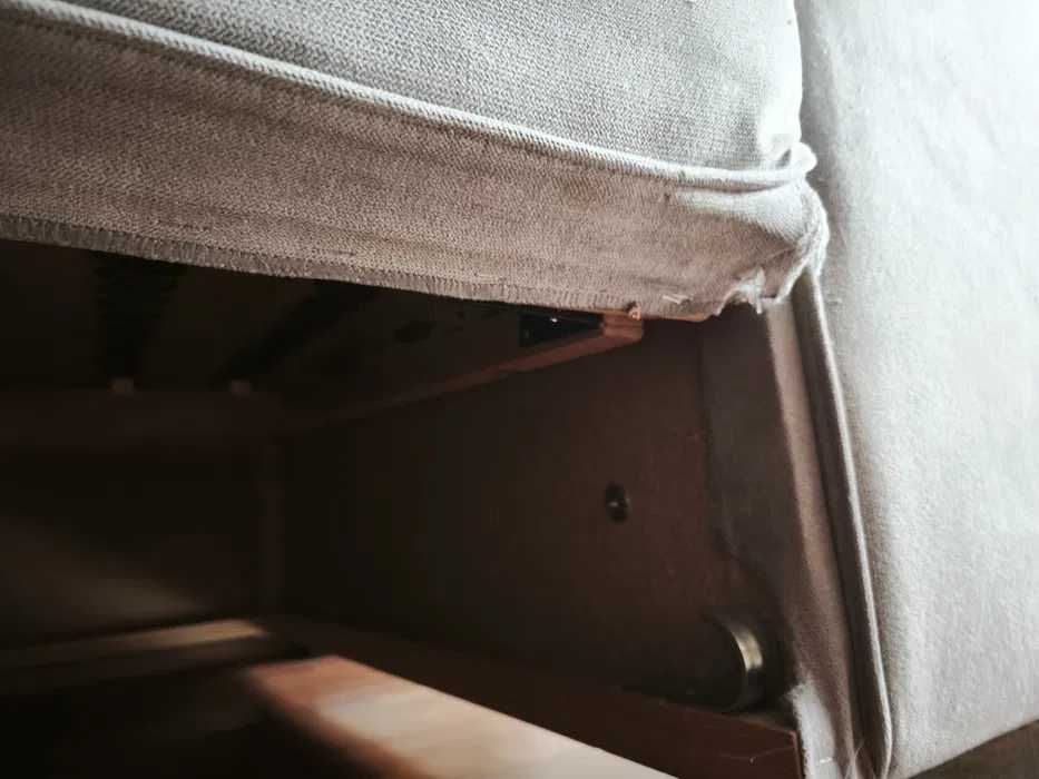 Sofá cama 3 lugares com 2 pufs (usado)