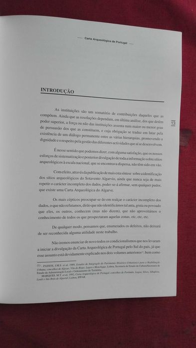 Carta Arqueológica de Portugal /2-Algarve-1995