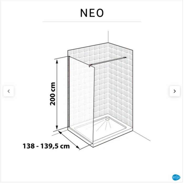 Painel de duche SENSEA NEO CROMADO Leroy Merlin, novo, sem uso.
