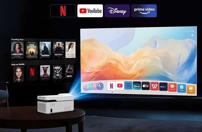 Magcubic HY450 NTV 5G WiFi 6 BT 5.0 Smart Projector z Oficjalnymi Aplikacjami TV