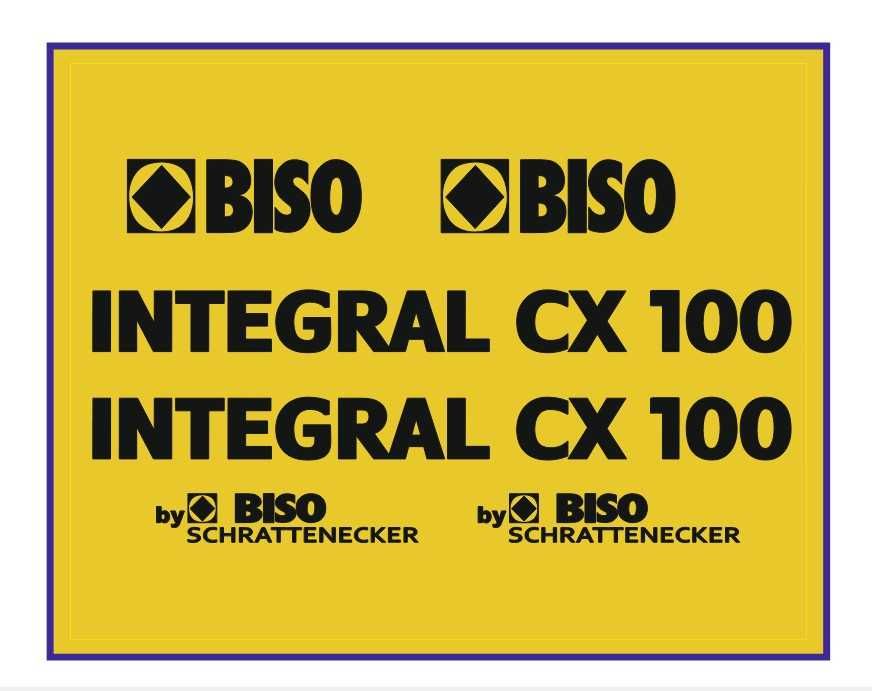 Naklejki Biso Integral CX 100 stół przystawka do rzepaku nalepki