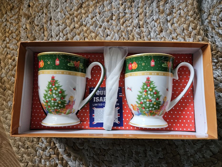 Kubek świąteczny, komplet dwóch kubków świątecznych