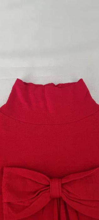 L/40 Zara - czerwony półgolfik z krótkim rękawem