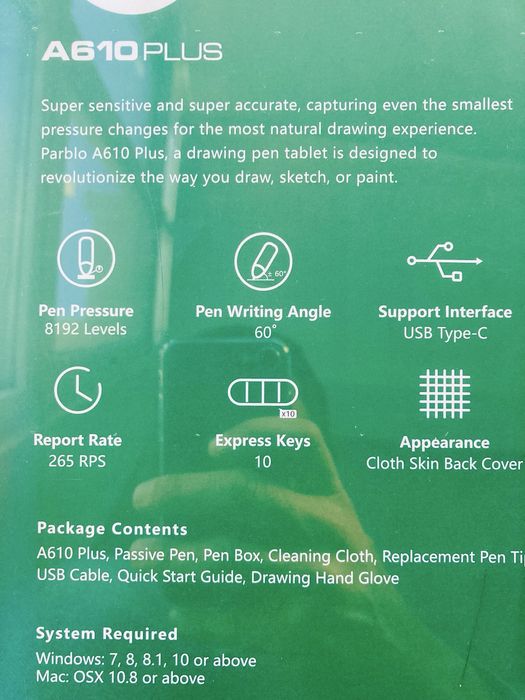 Tablet Digital Parblo A610 Plus - Novo na Caixa!